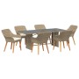 Conjunto de Comedor de 7 Piezas Beige Rattan | Foro24.es | Tu tienda online para hogar, jardín y más Foro24.es