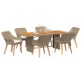 Set de Comedor de Jardín de 7 Piezas Ratán Polímero Beige | Foro24.es | Tu tienda online para hogar, jardín y más Foro24.es