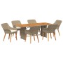 Set de Comedor de Jardín de 7 Piezas Ratán Polímero Beige | Foro24.es | Tu tienda online para hogar, jardín y más Foro24.es