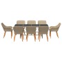 Conjunto de Comedor de Jardín de 9 Piezas Beige de Ratán Sintético | Foro24.es | Tu tienda online para hogar, jardín y más Foro24.es