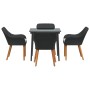 Juego de Comedor de Jardín de 5 Piezas Ratan Poliéster Negro | Foro24.es | Tu tienda online para hogar, jardín y más Foro24.es