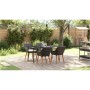 Juego de Comedor de Jardín de 5 Piezas Ratán Poliéster Negro by , Garden tables - Ref: Foro24-3261666, Price: 608,04 €, Disco...