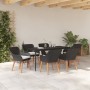 Juego de Comedor de Jardín de 7 Piezas en Ratán Poliéster Negro by , Garden tables - Ref: Foro24-3261667, Price: 883,91 €, Di...