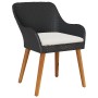 Juego de Comedor de Jardín de 7 Piezas en Ratán Poliéster Negro by , Garden tables - Ref: Foro24-3261667, Price: 883,91 €, Di...