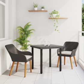 Juego de Comedor de Jardín de 3 Piezas Ratán