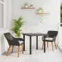 Juego de Comedor de Jardín de 3 Piezas Ratán Poliéster Negro | Foro24.es | Tu tienda online para hogar, jardín y más Foro24.es