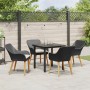 Conjunto de Comedor de Jardín de 5 Piezas en Ratán Negro | Foro24.es | Tu tienda online para hogar, jardín y más Foro24.es