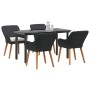 Juego de Comedor de Jardín de 5 Piezas Poliratán Negro by , Garden tables - Ref: Foro24-3261672, Price: 592,02 €, Discount: %
