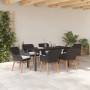 Juego de Comedor de Jardín de 7 Piezas Ratán Poliéster Negro | Foro24.es | Tu tienda online para hogar, jardín y más Foro24.es