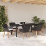 Conjunto de Comedor de Jardín de 7 Piezas Negro de Polirratán | Foro24.es | Tu tienda online para hogar, jardín y más Foro24.es