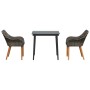 Juego de Comedor de Jardín de 3 Piezas Gris de Ratán Sintético by , Garden tables - Ref: Foro24-3261677, Price: 354,94 €, Dis...