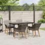 Juego de Comedor de Jardín de 5 Piezas Gris de Ratán Sintético by , Garden tables - Ref: Foro24-3261679, Price: 593,63 €, Dis...