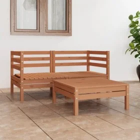 Gartenmöbel Set 3 Stück Massivholz Kiefer honigbraun von vidaXL, Gartensets - Ref: Foro24-3082395, Preis: 169,51 €, Rabatt: %