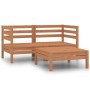 Gartenmöbel Set 3 Stück Massivholz Kiefer honigbraun von vidaXL, Gartensets - Ref: Foro24-3082395, Preis: 169,51 €, Rabatt: %