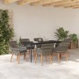 Conjunto de Comedor de Jardín de 7 Piezas de Ratán Poliéster Gris | Foro24.es | Tu tienda online para hogar, jardín y más Foro24.es