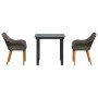 Conjunto de Jardín de 3 Piezas en Ratán Gris by , Garden tables - Ref: Foro24-3261684, Price: 323,34 €, Discount: %