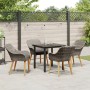 Juego de Comedor de Jardín de 5 Piezas Ratán Gris by , Garden tables - Ref: Foro24-3261685, Price: 553,01 €, Discount: %