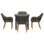 Juego de Comedor de Jardín de 5 Piezas Ratán Gris by , Garden tables - Ref: Foro24-3261685, Price: 553,01 €, Discount: %