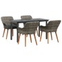 Juego de Comedor de Jardín de 5 Piezas Gris de Ratán Sintético | Foro24.es | Tu tienda online para hogar, jardín y más Foro24.es