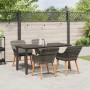 Conjunto de Comedor de Jardín de 5 Piezas en Ratán Gris | Foro24.es | Tu tienda online para hogar, jardín y más Foro24.es