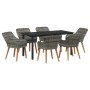 Conjunto de Comedor de Jardín de 7 Piezas en Ratán Gris by , Garden tables - Ref: Foro24-3261688, Price: 877,01 €, Discount: %