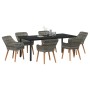 Conjunto de Comedor de Jardín de 7 Piezas de Poliratán Gris | Foro24.es | Tu tienda online para hogar, jardín y más Foro24.es