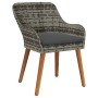 Conjunto de Comedor de Jardín de 7 Piezas de Poliratán Gris | Foro24.es | Tu tienda online para hogar, jardín y más Foro24.es