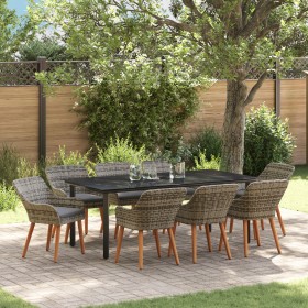 Juego de Comedor de Jardín de 9 Piezas en
