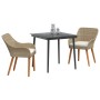 Conjunto de Comedor en Jardín de 3 Piezas Beige de Ratán Sintético | Foro24.es | Tu tienda online para hogar, jardín y más Foro24.es