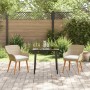 Conjunto de Comedor en Jardín de 3 Piezas Beige de Ratán Sintético | Foro24.es | Tu tienda online para hogar, jardín y más Foro24.es