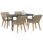 Juego de Comedor de Jardín de 5 Piezas en Ratán Poly Beige | Foro24.es | Tu tienda online para hogar, jardín y más Foro24.es