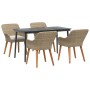 Juego de Comedor de Jardín de 5 Piezas en Ratán Poly Beige | Foro24.es | Tu tienda online para hogar, jardín y más Foro24.es
