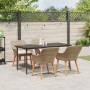 Juego de Comedor de Jardín de 5 Piezas Beige de Ratán Poliéster | Foro24.es | Tu tienda online para hogar, jardín y más Foro24.es