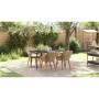 Juego de Comedor de Jardín de 5 Piezas Beige de Ratán Poliéster | Foro24.es | Tu tienda online para hogar, jardín y más Foro24.es