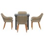Conjunto de Comedor de Jardín de 5 Piezas en Ratán y Poliéster Beige by , Garden tables - Ref: Foro24-3261699, Price: 553,01 ...