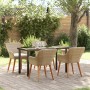Juego de Comedor de Jardín de 5 Piezas Beige de Poliratán de , Mesas de jardín - Ref: Foro24-3261700, Precio: 523,47 €