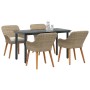 Juego de Comedor de Jardín de 5 Piezas Beige de Poliratán by , Garden tables - Ref: Foro24-3261700, Price: 601,91 €, Discount: %
