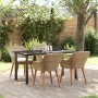 Juego de Comedor de Jardín de 5 Piezas en Ratán Beige | Foro24.es | Tu tienda online para hogar, jardín y más Foro24.es