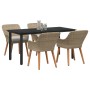 Juego de Comedor de Jardín de 5 Piezas en Ratán Beige | Foro24.es | Tu tienda online para hogar, jardín y más Foro24.es