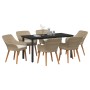Juego de Comedor de Jardín de 7 Piezas Ratán Poliéster Beige | Foro24.es | Tu tienda online para hogar, jardín y más Foro24.es