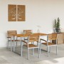 Conjunto de Comedor de Jardín de 5 Piezas de Acacia Sólida y Metal by , Garden sets - Ref: Foro24-3284343, Price: 484,45 €, D...
