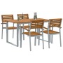 Conjunto de Comedor de Jardín de 5 Piezas de Acacia Sólida y Metal by , Garden sets - Ref: Foro24-3284343, Price: 484,45 €, D...