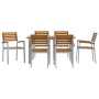 Conjunto de Comedor de Jardín de 7 Piezas de madera maciza de Acacia y Metal von , Gartensets - Ref: Foro24-3284344, Preis: 6...