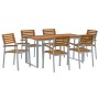 Conjunto de Comedor de Jardín de 7 Piezas de Madera Maciza de Acacia y Metal | Foro24.es | Tu tienda online para hogar, jardín y más Foro24.es