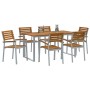 Conjunto de Comedor de Jardín de 7 Piezas de Madera Maciza de Acacia y Metal | Foro24.es | Tu tienda online para hogar, jardín y más Foro24.es