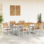 Conjunto de Comedor de Jardín de 7 Piezas de Madera Maciza de Acacia y Metal | Foro24.es | Tu tienda online para hogar, jardín y más Foro24.es
