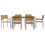 Conjunto de Comedor de Jardín de 7 Piezas de Madera Maciza de Acacia y Metal | Foro24.es | Tu tienda online para hogar, jardín y más Foro24.es