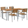 Conjunto de Comedor de Jardín de 5 Piezas de Madera Sólida de Acacia y Metal | Foro24.es | Tu tienda online para hogar, jardín y más Foro24.es