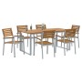 Juego de Comedor de Jardín de 7 Piezas de Madera Maciza de Acacia y Metal by , Garden sets - Ref: Foro24-3284348, Price: 696,...