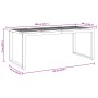 Conjunto de Comedor de Jardín de 7 Piezas de Madera Sólida de Acacia y Metal von , Gartensets - Ref: Foro24-3284349, Preis: 7...
